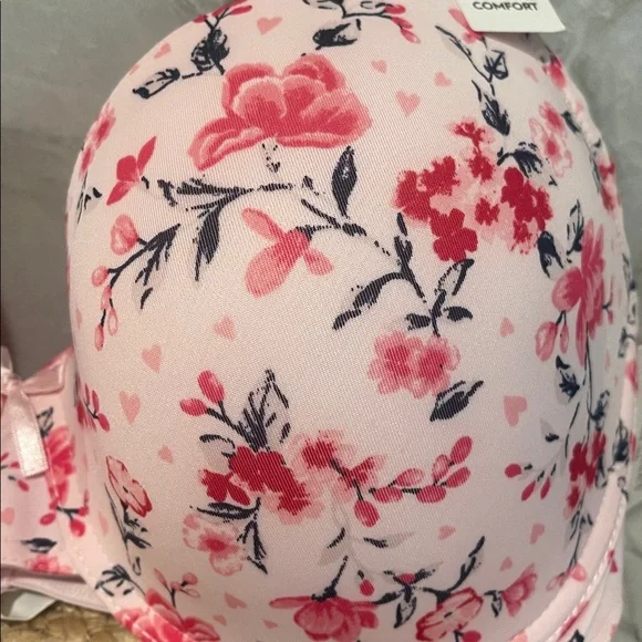 Laura Ashley Underwire Balletcore Pink Floral Bra 40D - Picture 2 of 5